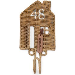 Riviera Maison Rustic Rattan Happy Home Hook set van 3