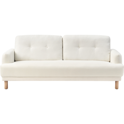 Beliani TUVE - Driezitsbank-Wit-Polyester