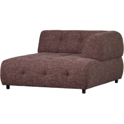 WOOOD Louis 1,5-Zits Chaise Longue - Polyester - Mauve - 73x122x140