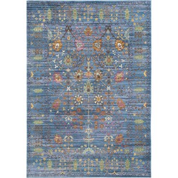 Safavieh Craft Art-geïnspireerd binnengeweven vloerkleed, Valencia collectie, VAL108, in blauw & multi, 122 X 183 cm