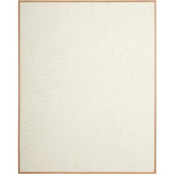MUST Living Wall Panel Indian Banana Leaf,127x102x4 cm, white jute