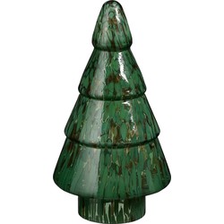 House of Seasons Kerstdecoratie Boom - H31 x Ø16 cm - Glas - Groen