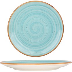 Bonna Dessertbord - Aqua - Porselein - 23 cm - set van 6