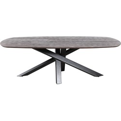 PTMD Alore brown black diningtable oval 200 cm