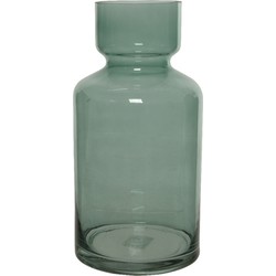 Groene vazen/bloemenvaas 6 liter van glas 15 x 30 cm - Vazen