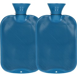 2x stuks kruiken petrol blauw 2 liter - Kruiken