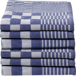 Ten Cate Theedoekenset 6 stuks - Geblokt Blauw