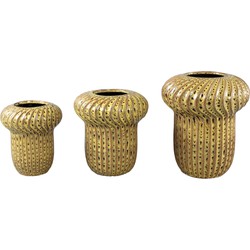 PTMD Bloempot Sindi - 22x22x24 cm - Keramiek - Geel
