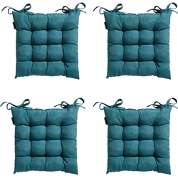 Madison -  Zitkussen Panama sea blue - Ca. 46x46 cm - Set van 4