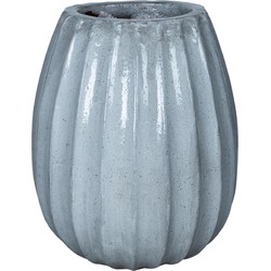 PTMD Lionne Bloempot - H60 x Ø52 cm - Keramiek - Wit