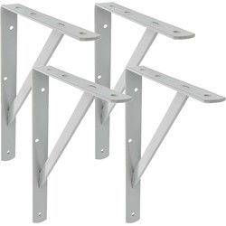 AMIG Plankdrager/planksteun van metaal - 4x - gelakt grijs - H300 x B225 mm - Tot 260 kg - Plankdragers