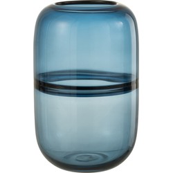 J-line - Vaas Dyba Glas Blauw Large - 16x16x25.5cm