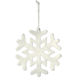 Witte leren sneeuwvlok kerst hangdecoratie H13