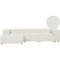 Beliani APRICA - Modulaire Sofa-Wit-Bouclé