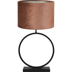 Tafellamp Liva/Gemstone - Zwart/Terra - Ø40x78,5cm