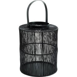 PTMD Orise Lantaarn - 20 x 20 x 25,5 cm  - Ijzer - Zwart