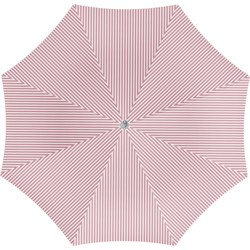 Parasol - roze/wit - gestreept - D180 cm - UV-bescherming - incl. draagtas - Parasols