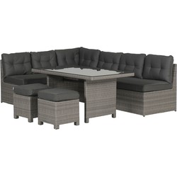 Garden Impressions Lapa lounge dining set 5-delig - grijs