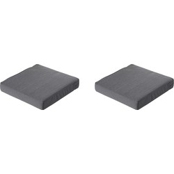 Madison -  Lounge Profi-Line Zitkussen Manchester grey - Ca. 73x73 cm - Set van 2