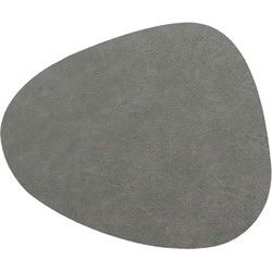 Unique Living - Placemat Floris - Rond - Polyester - Donkergrijs - 39x30,5cm