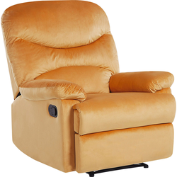 Beliani ESLOV - Fauteuil-Geel-Fluweel