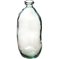 Atmosphera bloemenvaas Organische fles vorm - helder transparant - glas - H72 x D34 cm - Vazen