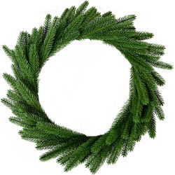Clayre & Eef Kerstkrans Ø 63 cm Groen Kunststof