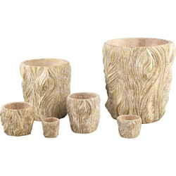 PTMD Bloempot Alexio - 30x30x30 cm - Cement - Creme