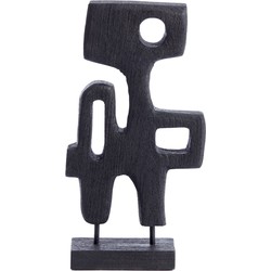 Light & Living - Ornament op voet 20x9,5x38,5 cm SALA hout mat zwart