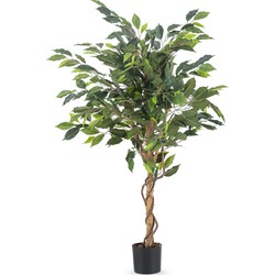 Kunstplant Ficus Groen 120 cm Royal | Echt schors (Stam)