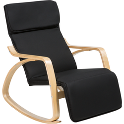 Beliani WESTON - Schommelfauteuil-Zwart-Polyester