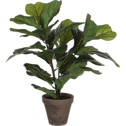 Groene ficus Lyrata kunstplant 45 cm voor binnen - Kunstplanten
