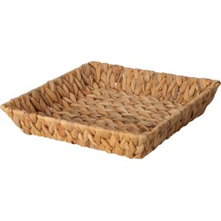 H&S Collection Broodmand - gevlochten riet - naturel - 29 x 29 x 6 cm - broodmand