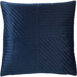 Dutch Decor RUUD - Sierkussen donkerblauw 45x45 cm - velvet