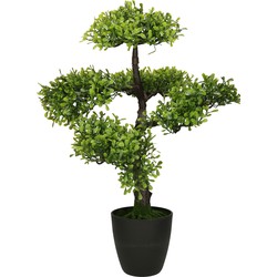 H&S Collection Kunstplant Bonsai boompje in pot - Japans decoratie - 50 cm - Type Kyoto - Kunstplanten