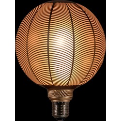 Led Bulb Palm Leaf Pattern Matt Gold 125X170Mm 4W-2200K / E - Anna's Collection