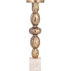PTMD Kandelaar Malines - 11x11x43 cm - Aluminium - Goud