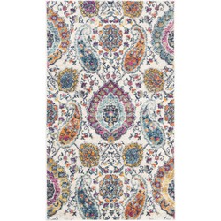 Safavieh Modern Chic Indoor Geweven Vloerkleed, Madison Collectie, MAD600, in Cream & Multi, 122 X 183 cm