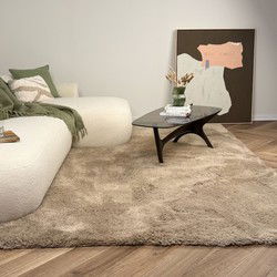 Hoogpolig vloerkleed Furr bruin - Interieur05 - Polyester - 200 x 290 cm - (L)
