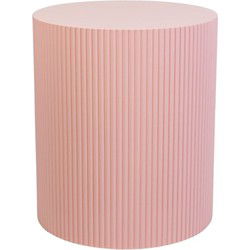 Side Table - Cylinder- MDF - Light Pink - 39x45cm