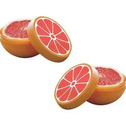 Set van 2 bewaardozen voor grapefruit
