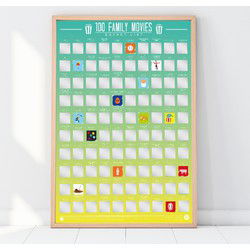 Gift Republic Kraskaart Poster - 100 Familie Films