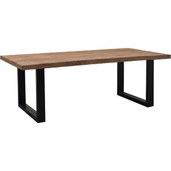 Brix - Eetkamertafel Sturdy - 200x100cm - Mangohout - Bruin