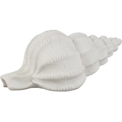PTMD Graeme White Poly Shell Shaped LED Lamp Lines S