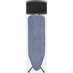 Strijkplank B, 124x38 cm, solide stoomunithouder - Denim Blue