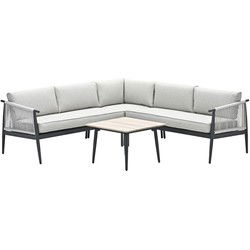 Garden Impressions Aloha lounge hoekset - 4-delig-carbon black-sand