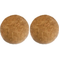2x stuks inlegvellen kokos voor hanging basket 30 cm - kokosinleggers - Plantenbakken