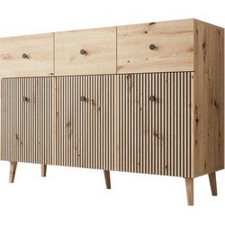 Meubella - Dressoir Bali - Eiken - 135 cm