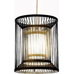 Fine Asianliving Bamboe Hanglamp Zwart D30xH45cm Alex