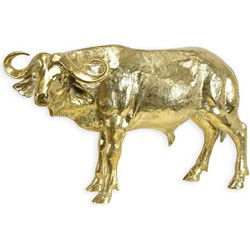 A BRONZE SCULPTURE OF GOLD BISON